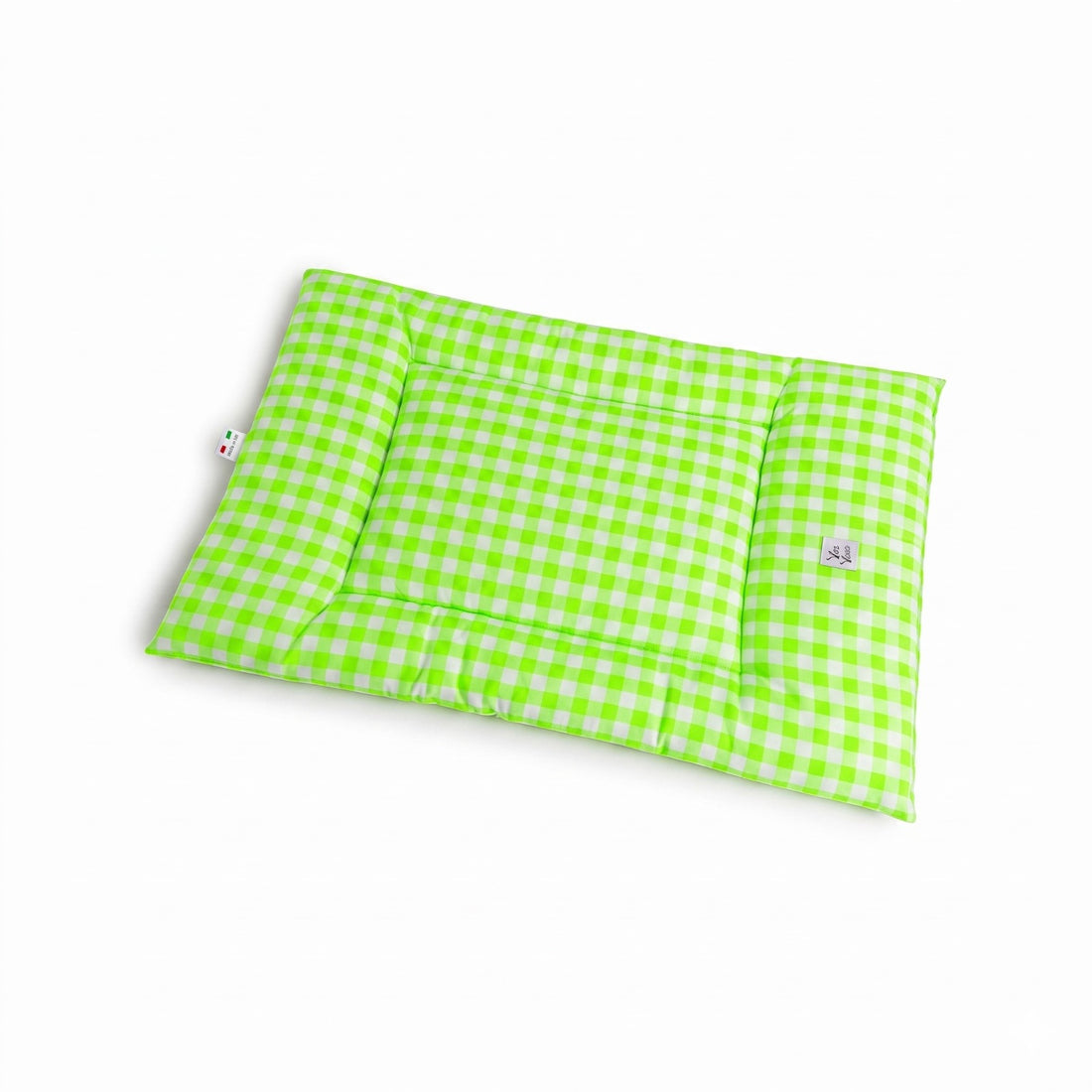 Trapuntina Quadro Cotone Quadretto Verde Fluo