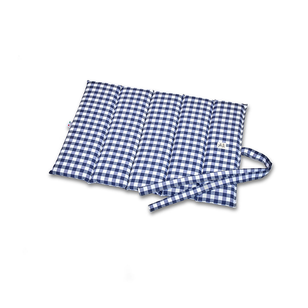 Trapuntina Arrotolabile Cotone Quadretto Navy