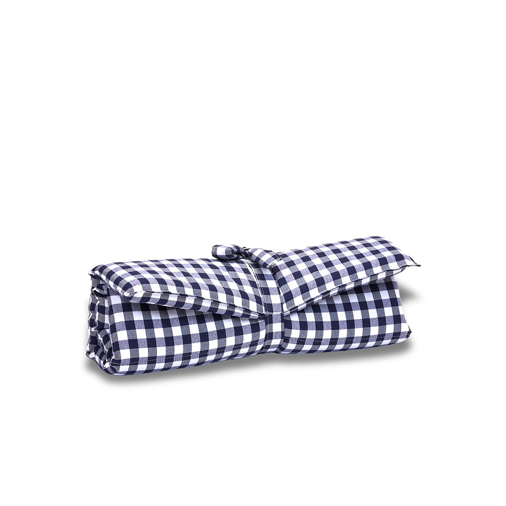 Trapuntina Arrotolabile Cotone Quadretto Navy