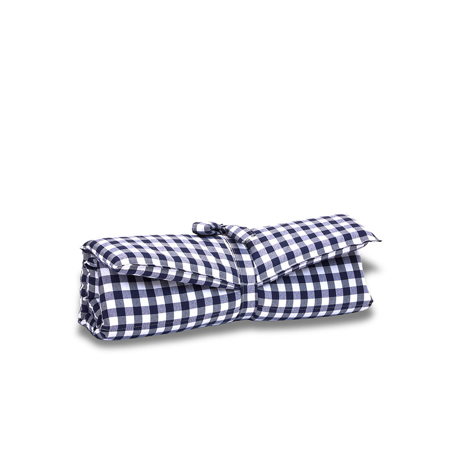 Trapuntina Arrotolabile Cotone Quadretto Navy