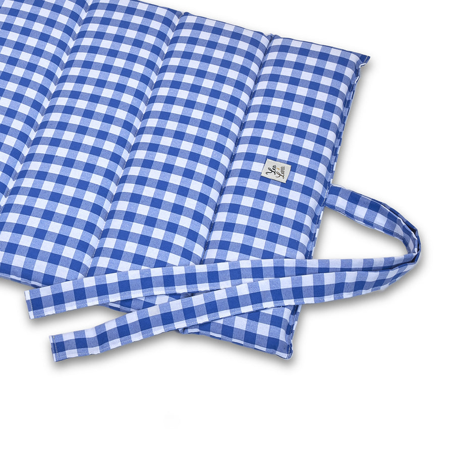 Trapuntina Arrotolabile Cotone Quadretto Bluette