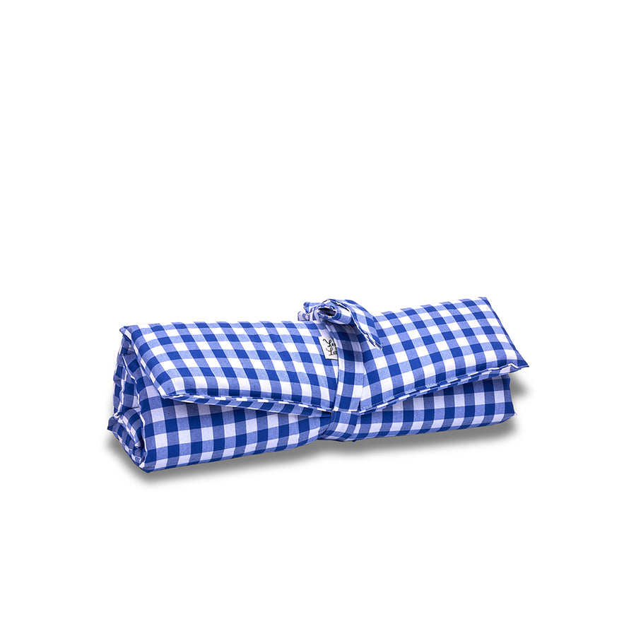 Trapuntina Arrotolabile Cotone Quadretto Bluette