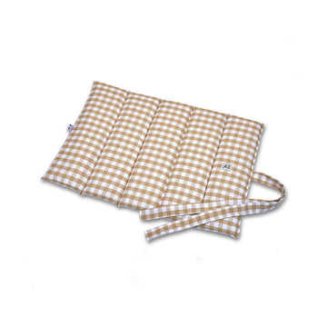 Trapuntina Arrotolabile Cotone Quadretto Beige