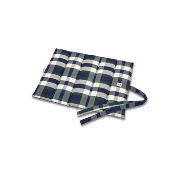 Trapuntina Arrotolabile Cotone Panama Scozzese Quadro Verde Blu