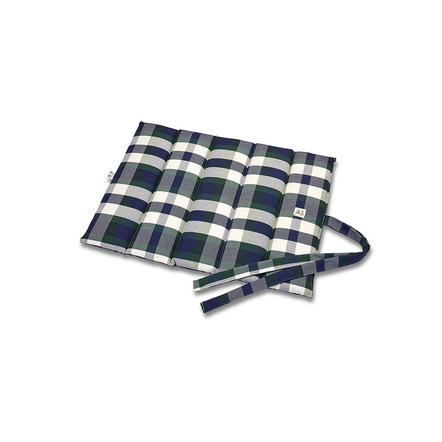 Trapuntina Arrotolabile Cotone Panama Scozzese Quadro Verde Blu