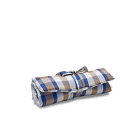 Trapuntina Arrotolabile Cotone Panama Scozzese Quadro Beige Bluette