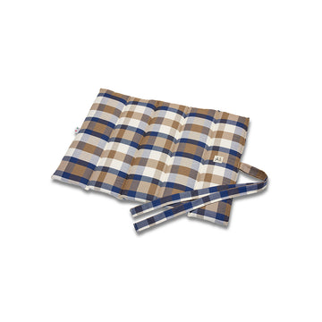 Trapuntina Arrotolabile Cotone Panama Scozzese Quadro Beige Bluette