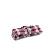 Trapuntina Arrotolabile Cotone Panama Scozzese Quadro Bordeaux