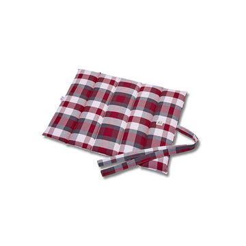 Trapuntina Arrotolabile Cotone Panama Scozzese Quadro Bordeaux