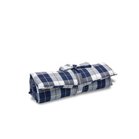 Trapuntina Arrotolabile Cotone Panama Scozzese Trama Blu