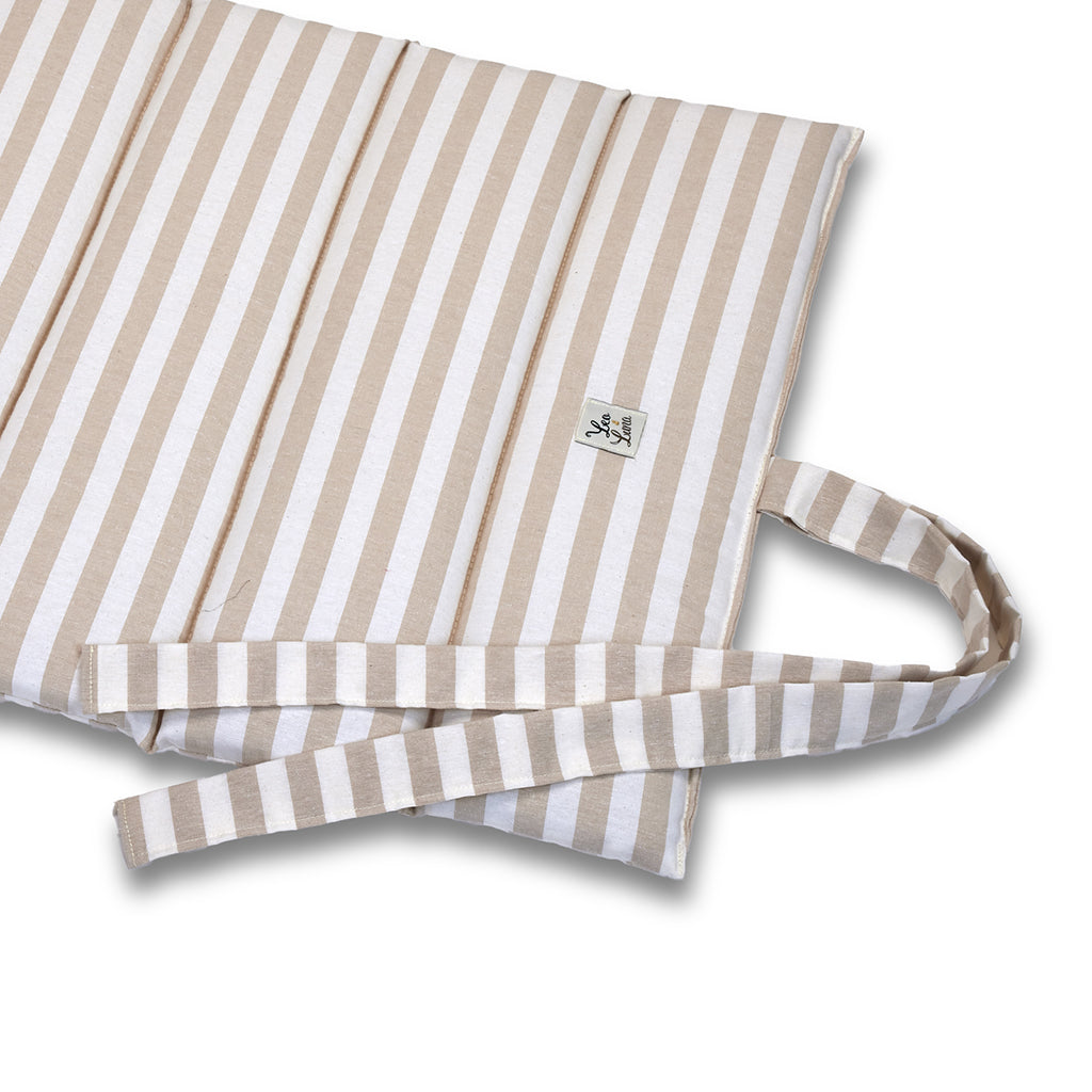 Trapuntina Arrotolabile Cotone Righe Larghe Beige