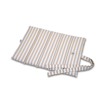 Trapuntina Arrotolabile Cotone Righe Larghe Beige