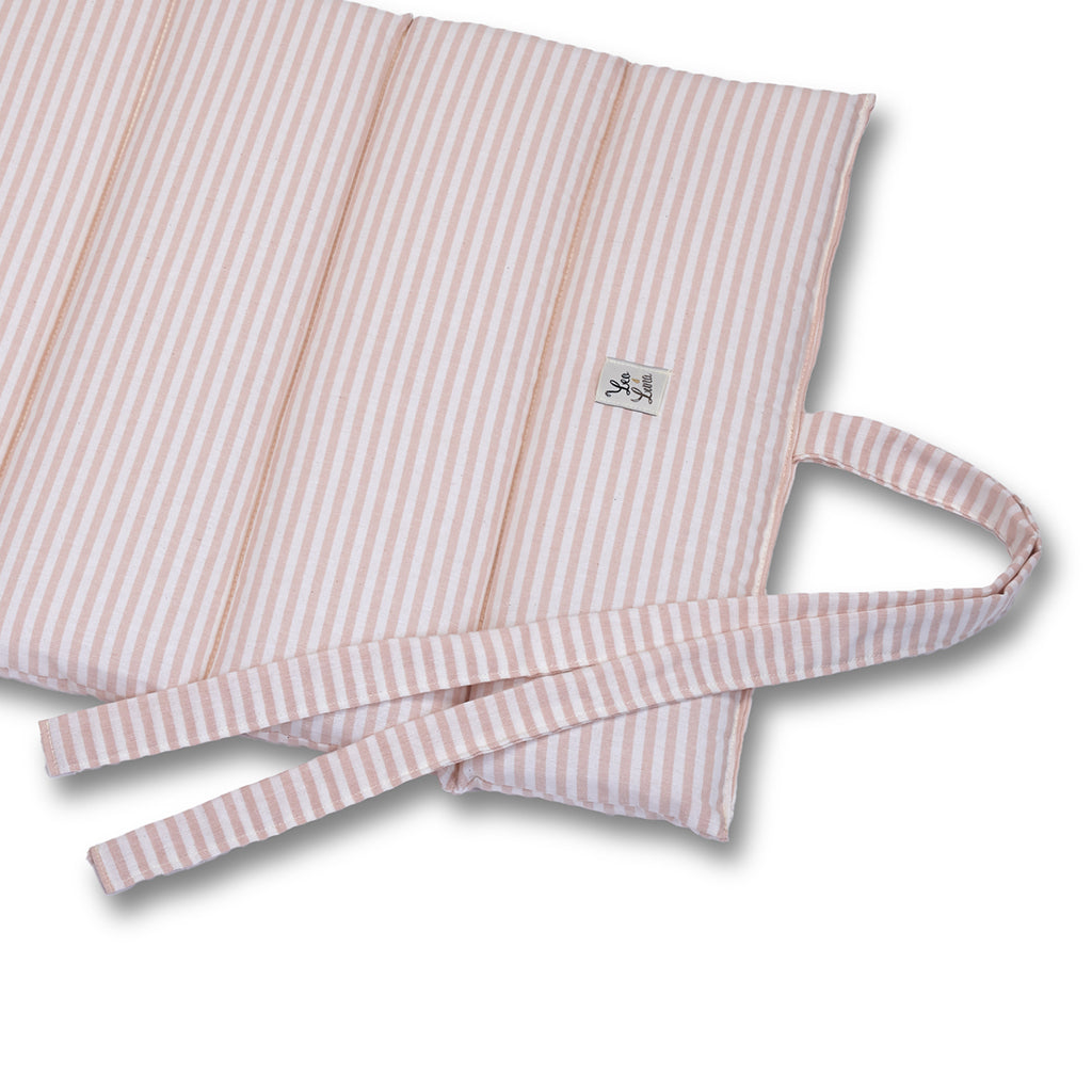 Trapuntina Arrotolabile Cotone Righe Strette Rosa