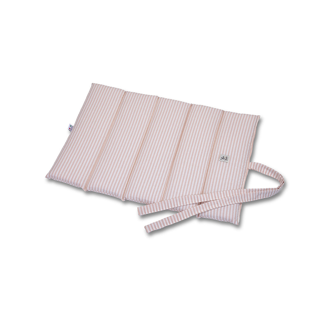 Trapuntina Arrotolabile Cotone Righe Strette Rosa