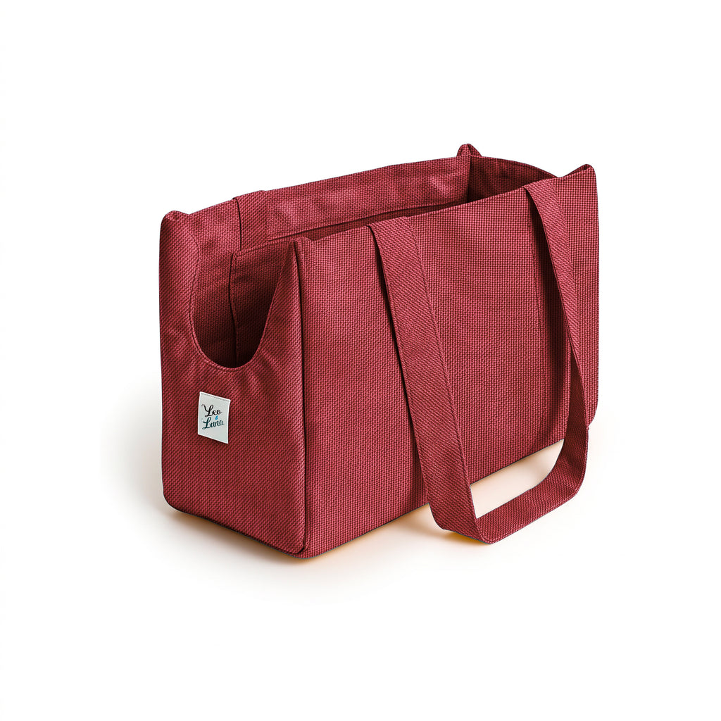 Borsa Trasportino Waterproof Everyday Rosso Siena | Made in Italy | Leo & Luna
