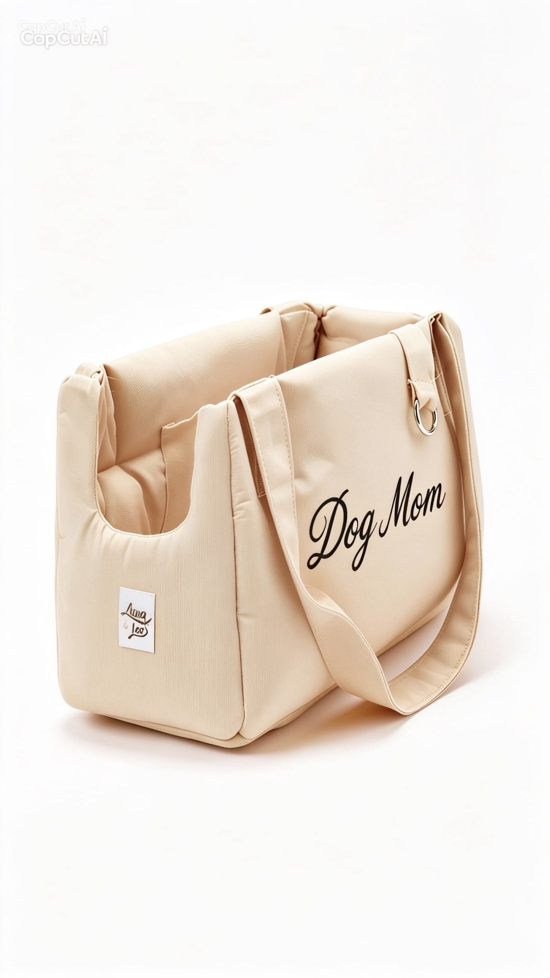 Borsa "Dog Mom"  Cotone Siena