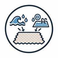 Testato con acqua di mare e clorata