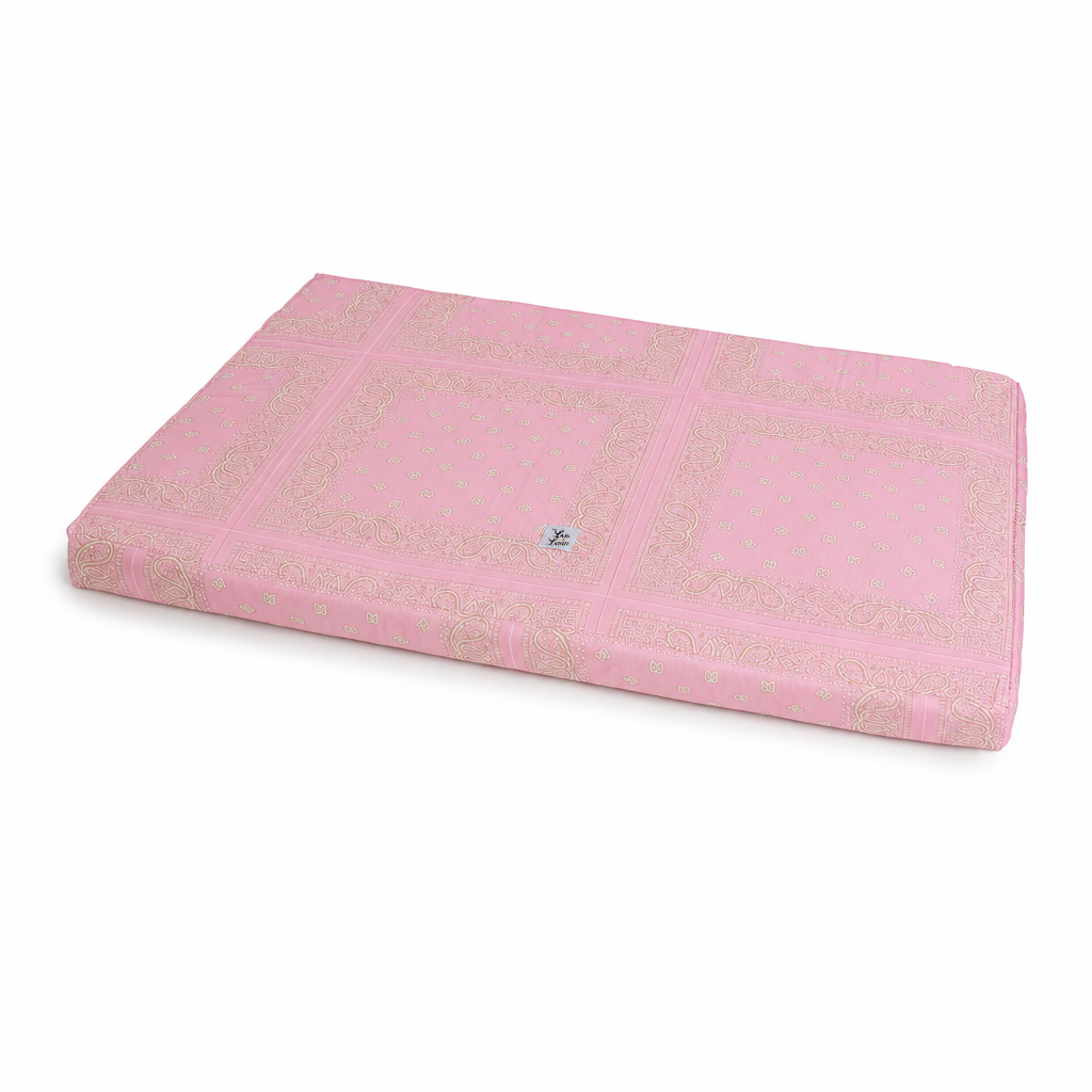 Materassino Sfoderabile Cotone Premium Bandana Rosa