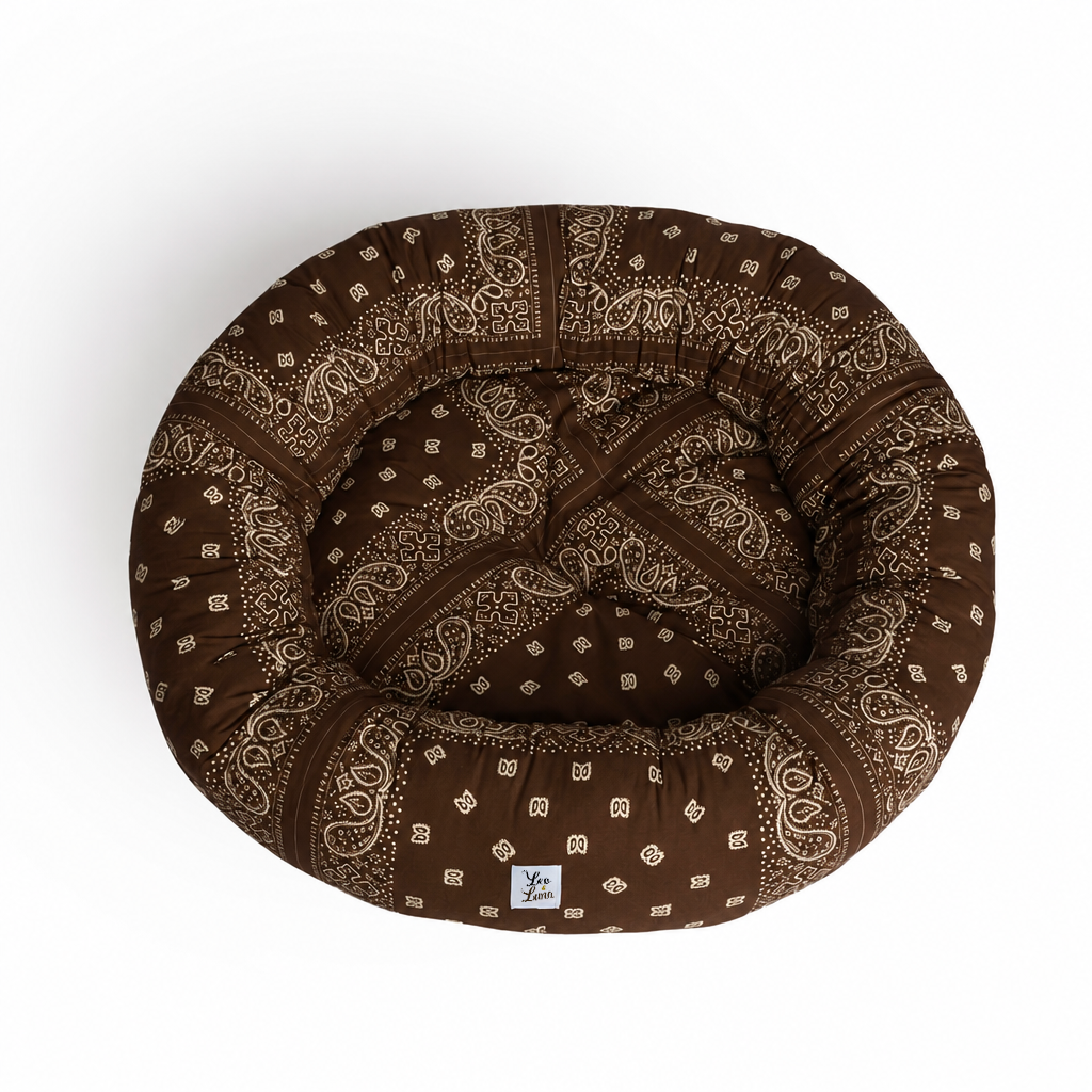 Cuccia Tonda Cotone Premium Bandana Marrone