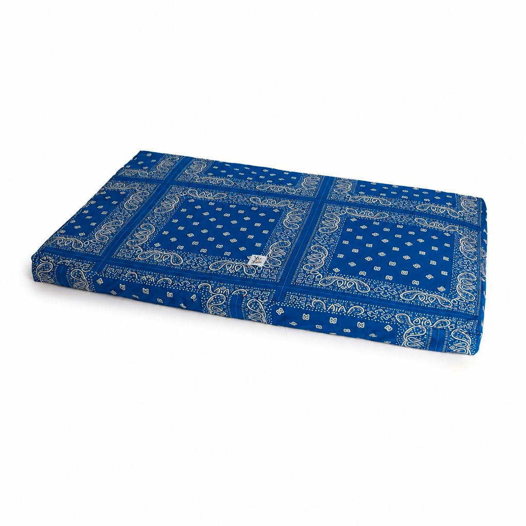 Materassino Sfoderabile Cotone Premium Bandana Bluette