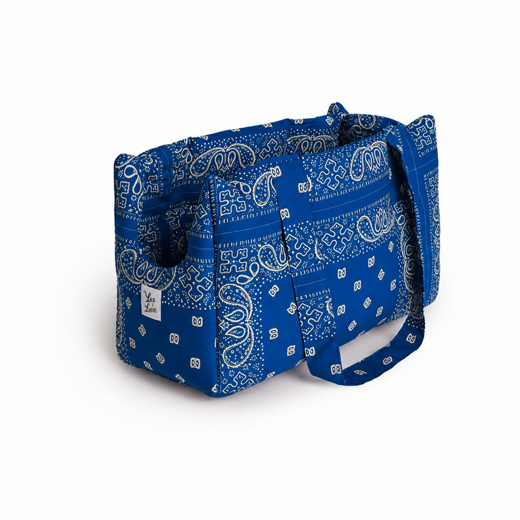 Borsa Cotone Premium Bandana Bluette