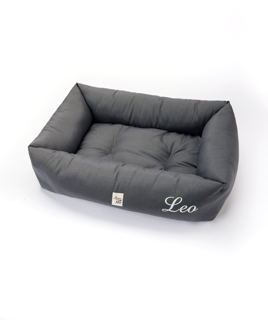 Dark gray siena cotton sofa