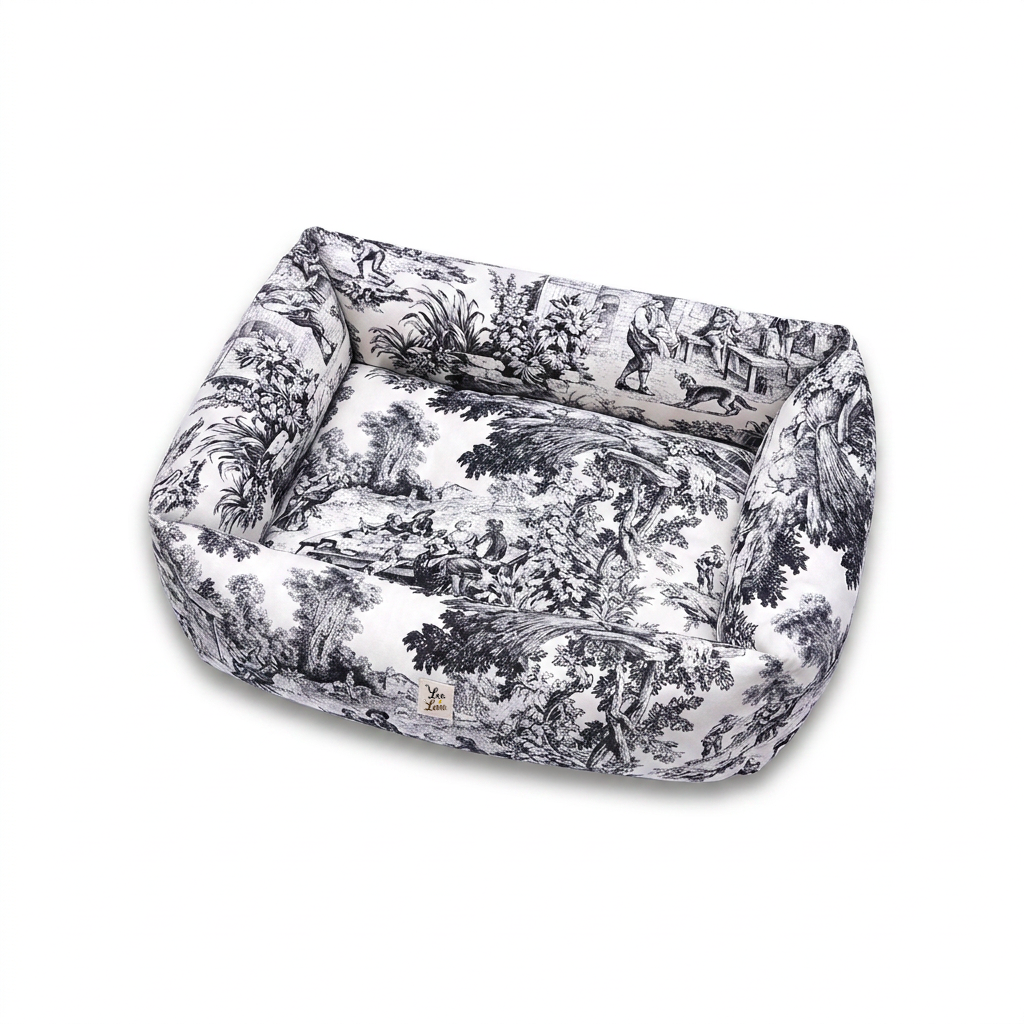 Divanetto Toile de Jouy Nero