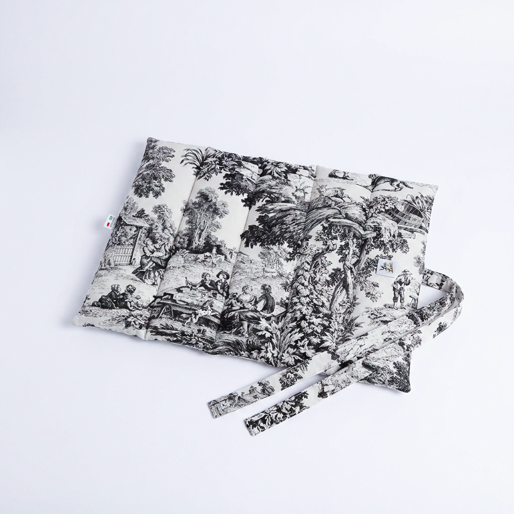 Trapuntina Arrotolabile Toile de Jouy Nero