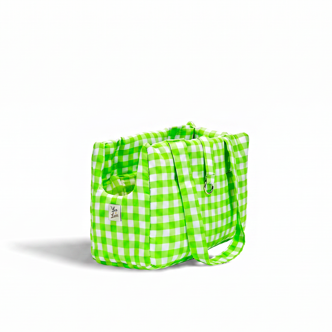 Borsa Trasportino Quadretto Verde Fluo
