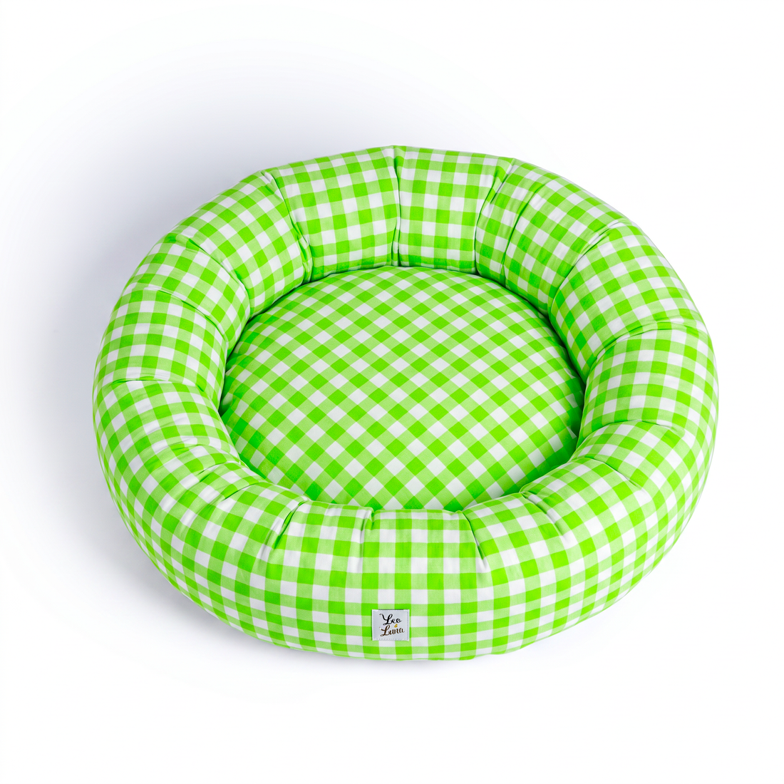 Cuccia Tonda Quadretto Verde Fluo