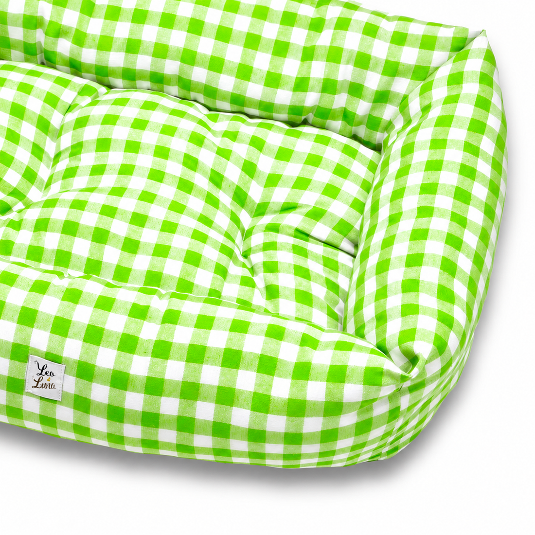 Divanetto Quadretto Verde Fluo dettaglio