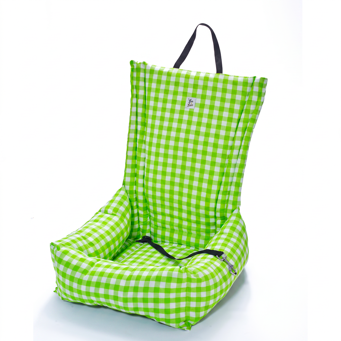 Seggiolino Auto Quadretto Verde Fluo